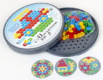 Мозаика шестигранная 120 эл (круглая пласт.коробка)