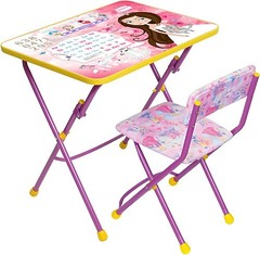 Комплект складной детской мебели "НИКА" Принцесса (стол+стул мягкий)