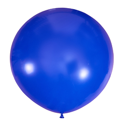 №20 Тёмно-синий большой шар без рисунка (шёлк). Гелиевый, с обработкой 91 см