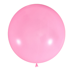 №08 Светло-розовый большой шар без рисунка (шёлк). Гелиевый, с обработкой 91 см.