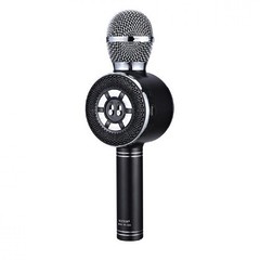 Беспроводной Bluetooth караоке-микрофон WSTER WS-669 с LED подсветкой черный