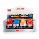 ТРАНСПОРТ "ТЕХНОПАРК" МЕТАЛЛ. 7,5СМ В АССОРТ. В ЯЙЦЕ