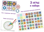 Пластиковое лото. Орнаменты. (6+) Комплект из трех игр