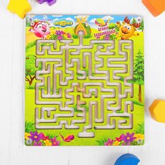Развивающая деревянная игра Лабиринт с шариком «Лосяш хочет домой»