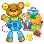 Развивающая игра "Пуговки-шнурочки" - Медвежонок