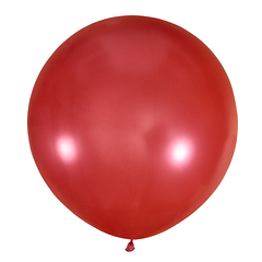 №34 Красный большой шар без рисунка (металлик). Гелиевый, с обработкой 91 см.
