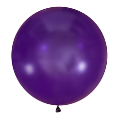 №13 Пурпурный большой шар без рисунка (шёлк). Гелиевый, с обработкой 91 см.