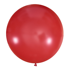 №10 Красный большой шар без рисунка (шёлк). Гелиевый, с обработкой 91 см.