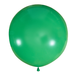 №15 Зелёный большой шар без рисунка (шёлк). Гелиевый, с обработкой 91 см.