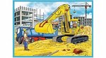 Пазл 4 в 1 Трефл: Большие строительные машины (35,48,54,70 элементов)