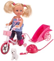Кукла Эви на велосипеде с собачкой, 12 см Evi love Bike Tour