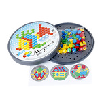 Мозаика шестигранная 100 эл (круглая пласт.коробка)