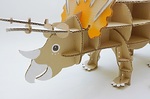 Игрушка из картона Домашний динозавр Трицератопс
