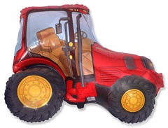 №170 Фигура с гелием. Трактор красный. 65 см*95 см.