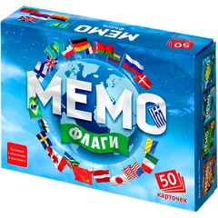 НАСТОЛЬНАЯ ИГРА МЕМО "ФЛАГИ", 50 КАРТОЧЕК (НЕСКУЧНЫЕ ИГРЫ)