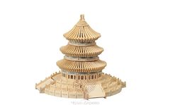Сборная деревянная модель ХРАМ НЕБА P075 301 деталей