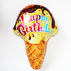 №317 Фигура с гелием. Мороженое "Happy Birthday". 65 см*45 см.